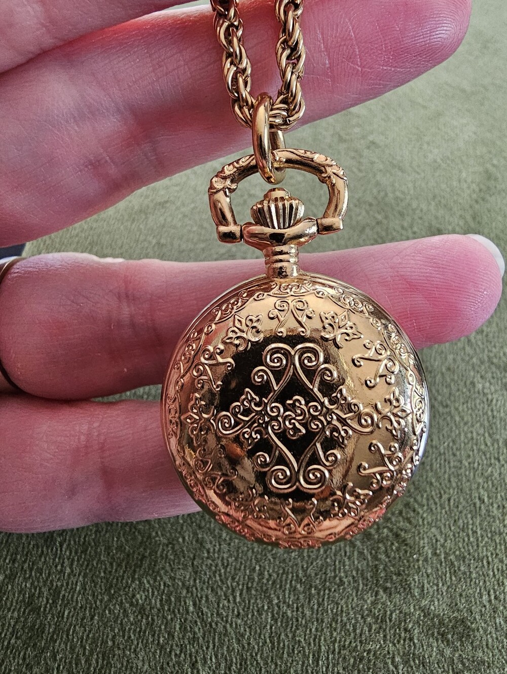 Vintage Relic Pocketwatch Necklace